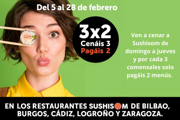 Nueva promoción en Sushisom 3x2