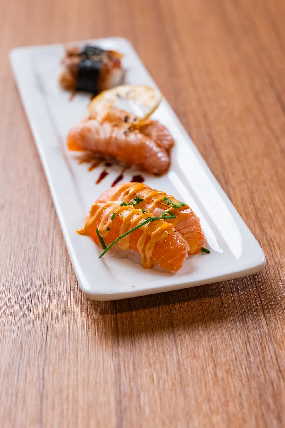 Nigiri de salmón — Sushisom Gandia
